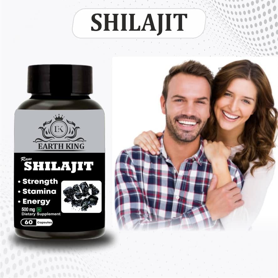 EARTH KING Raw Shilajit/Shilajeet Extract Capsule - 500mg 60 Capsules (Pack of 1) view 2