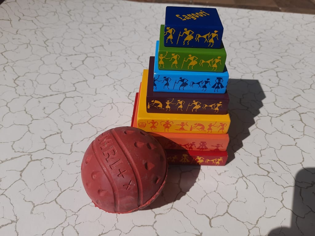 WARLI WOODEN TOY SEVEN STONE