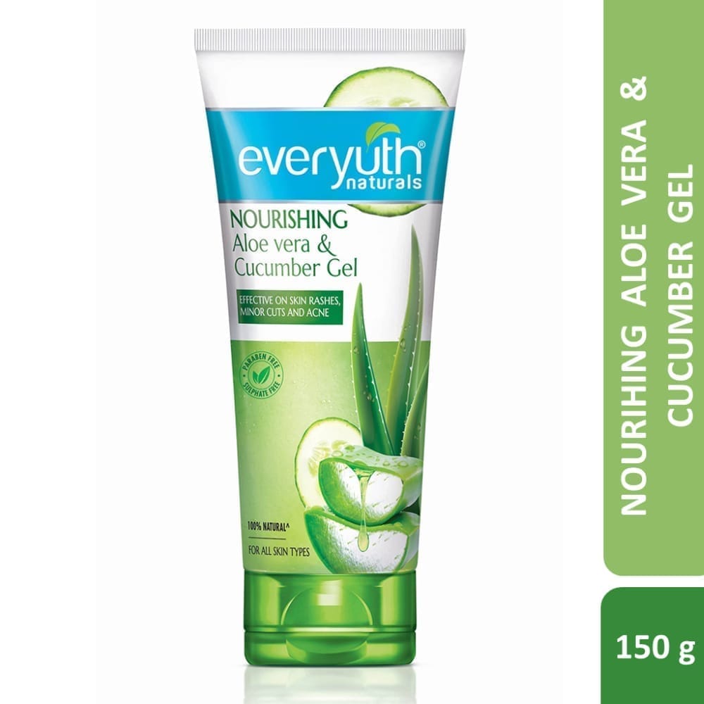 Everyuth Naturals Nourishing Aloe Vera & Cucumber Gel| Protects from Acne, Cuts & Rashes Face Wash (150 g)