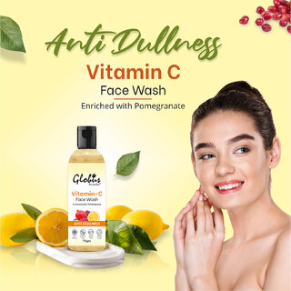 Globus Remedies Anti Ageing Skin Brightening Vitamin C Face Wash 75gm Set of 3 view 2