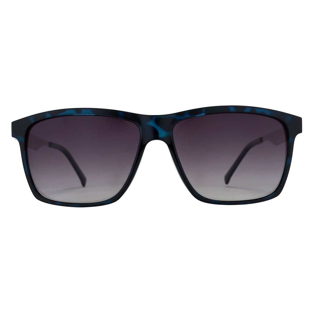 PARIM Polarized Unisex Rectangular::Wayfarer Sunglasses Blue Frame / Grey Lenses | SKU 1023 C1 view 2