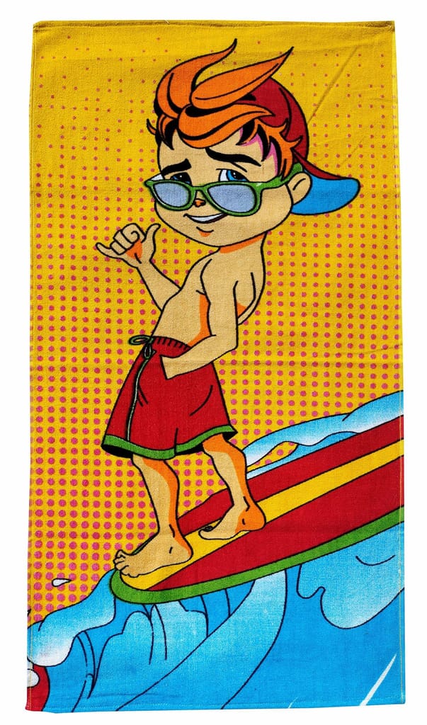 Mandhania Cartoon Printed Cotton Bath Towels for Boys and Girls (Small, Multicolour) view 2