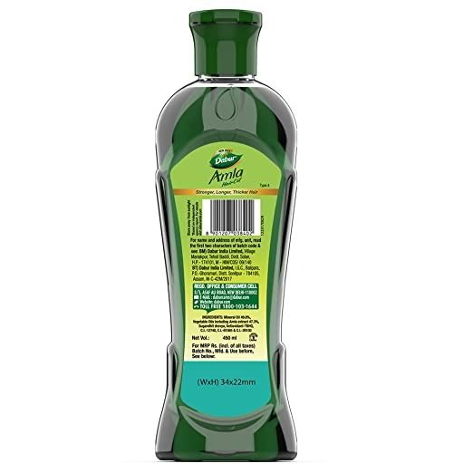 Dabur Amla Hair Oil For Stronger, Longer And Thicker Hair, 450 ml view 2
