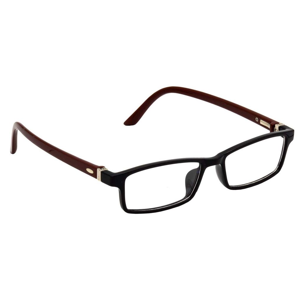 Hrinkar Zero Power Computer Glasses for Office Use with Eye Protection and Blue Cut for Men & Women | Brown and Black | HBCT-FRM-BK-BWN-18 view 2