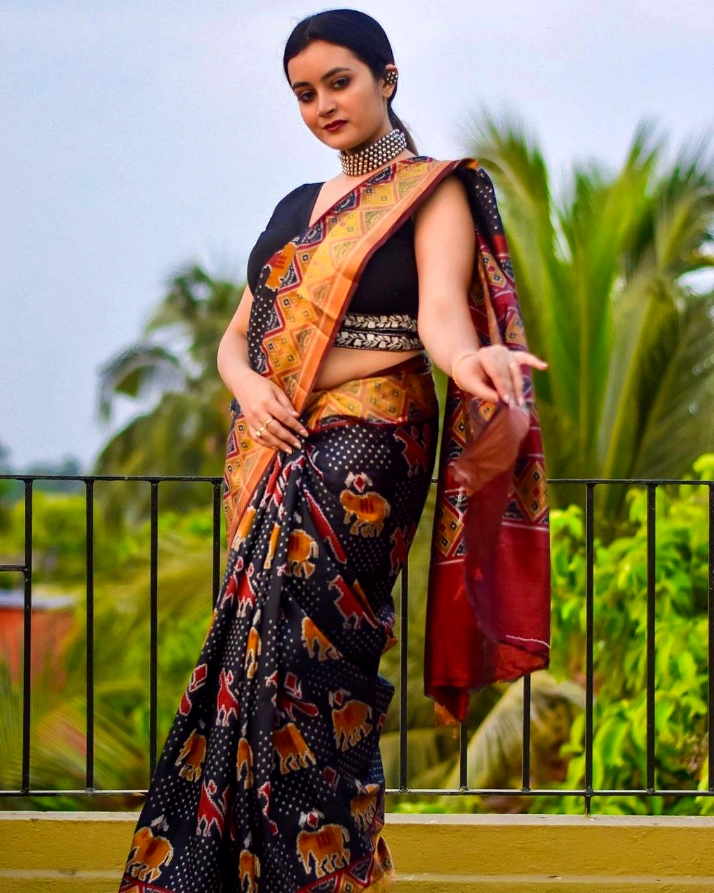 Natural Pure Mulmul Cotton Silk Saree by SHIV TEXTILES view 2
