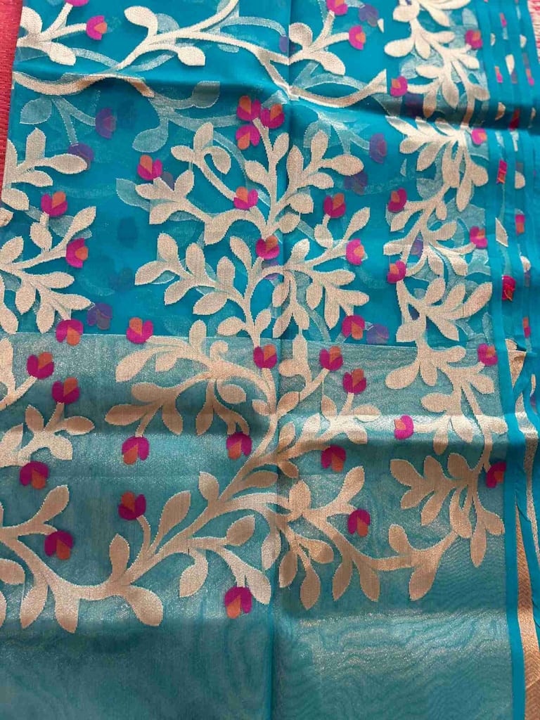 Organza Muslin Floral Minakari view 2