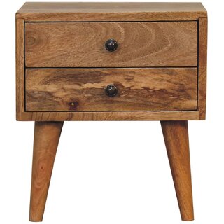 Mini Oak-ish Modern Bedside view 2