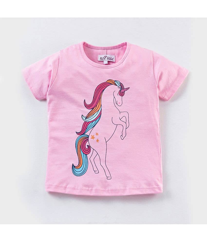 Nite Flite Pack of 1 Girls Cotton Nightsuit Set ( Multicolor ) view 2