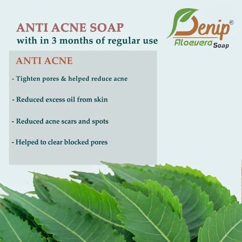 Denip Aloe Vera Soap for Acne free and Refreshed Skin (Pack of 2) view 2
