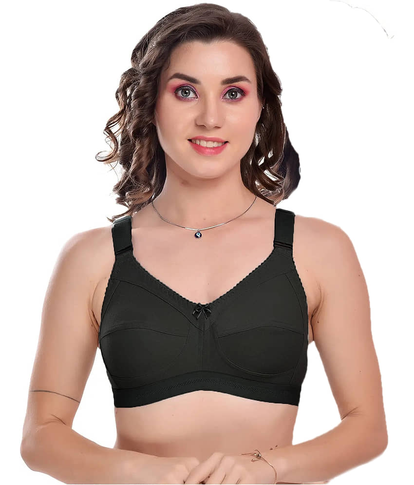 EASTERN CLUB Pack of 3 Cotton Non Padded T-Shirt Bra For Women ( Black,Pink,Fuchsia ) view 2