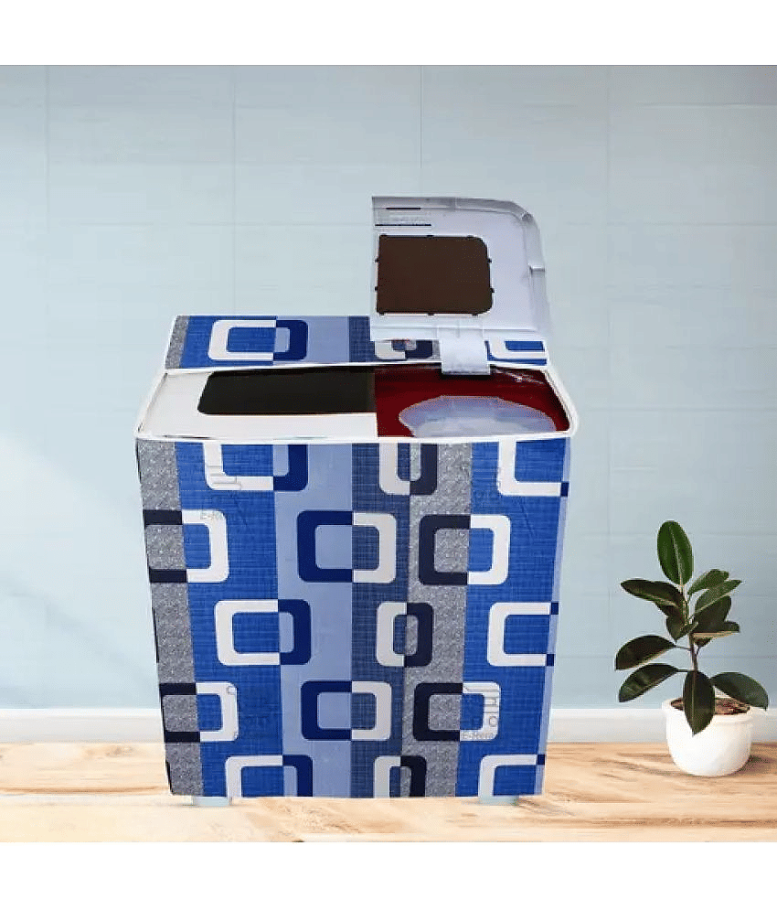 ENTICE Semi-Automatic Washing Machine Cover Compatiable For 8 kg - Blue view 2