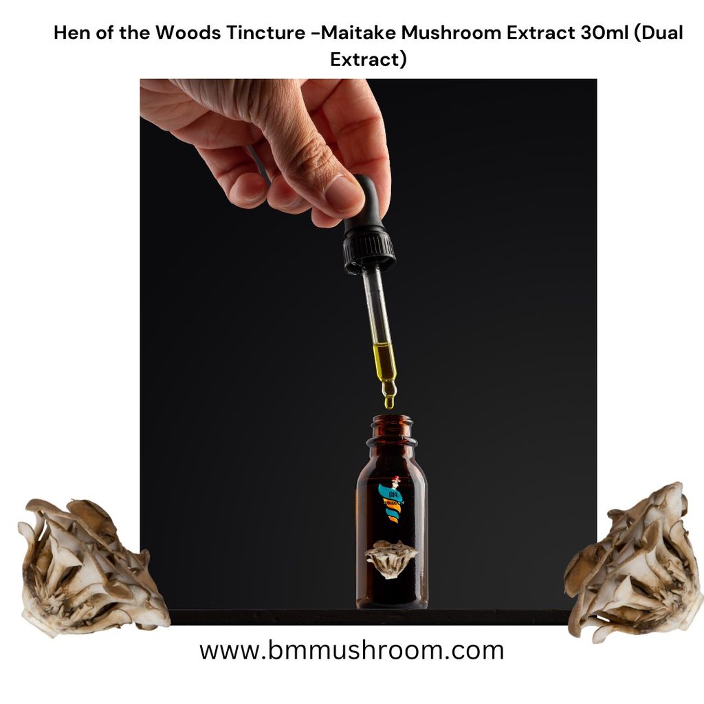 Mushroom Extract Tincture | Multi-Mushroom Blend | 30ml Bottle (60 Servings) (Five in One) Cordyceps militaris, Lion's Mane, Reishi, Shiitake, Wood Ear , golden oyster, chaga, maitake Mushrooms view 2