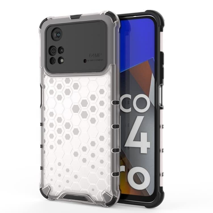 Faircost Hybrid Shockproof Back Cover for Poco M4 Pro 4G Hard Outside Soft Inside- (Polycabonate::Transparent) view 2