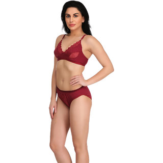 Empisto Branded Brown Color Cotton Fabric Lingerie Set view 2