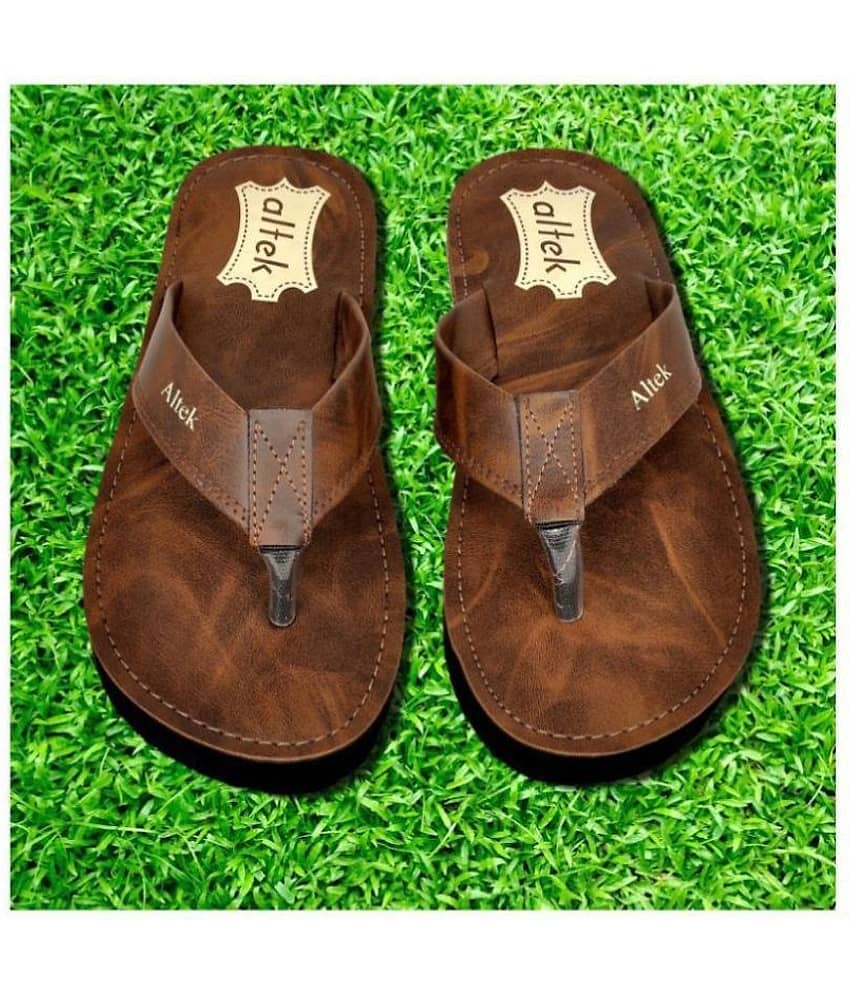 Altek Brown Daily Slippers view 2
