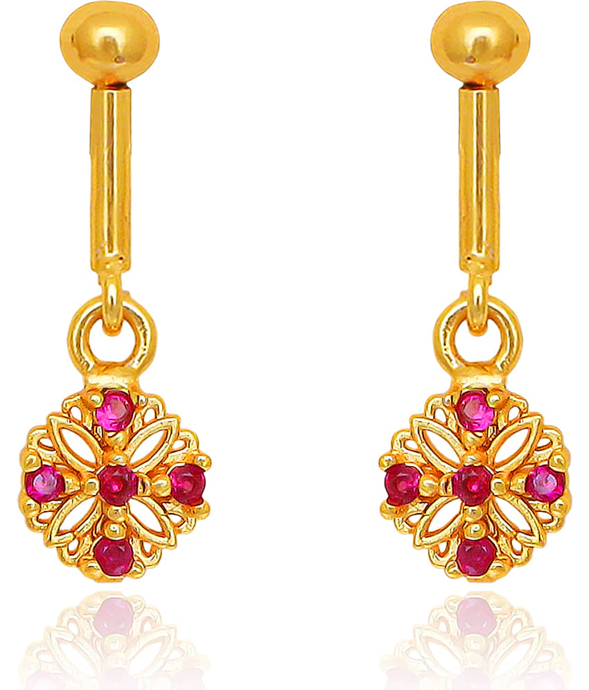 LUV FASHION Gold Chandelier Earrings ( Pack of 1 ) view 2