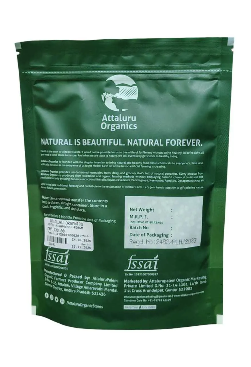 Attaluru Organics Split Urad Daal view 2