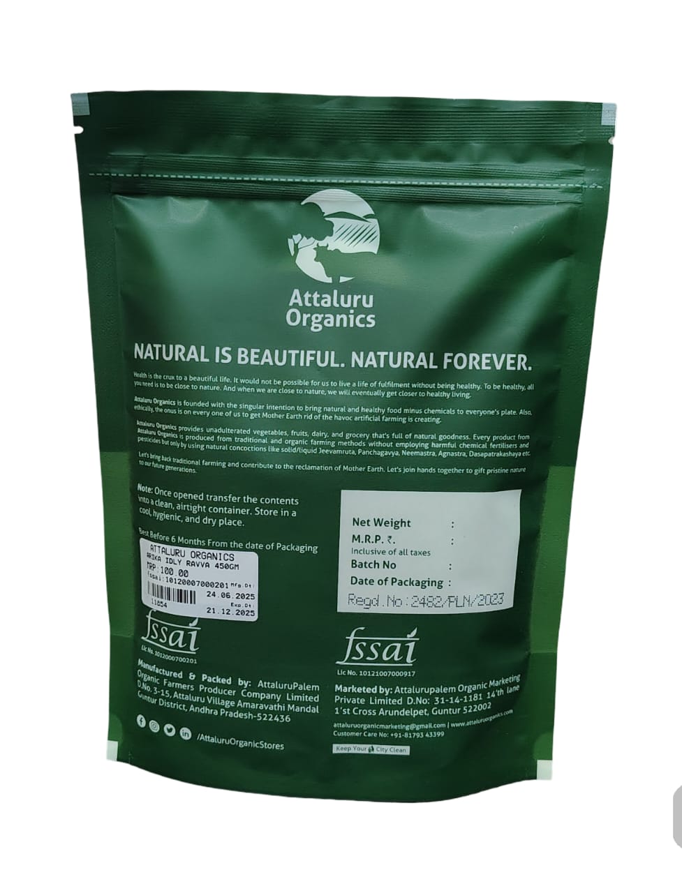 Attaluru Organics Barnyard Millet Idly Rawa view 2