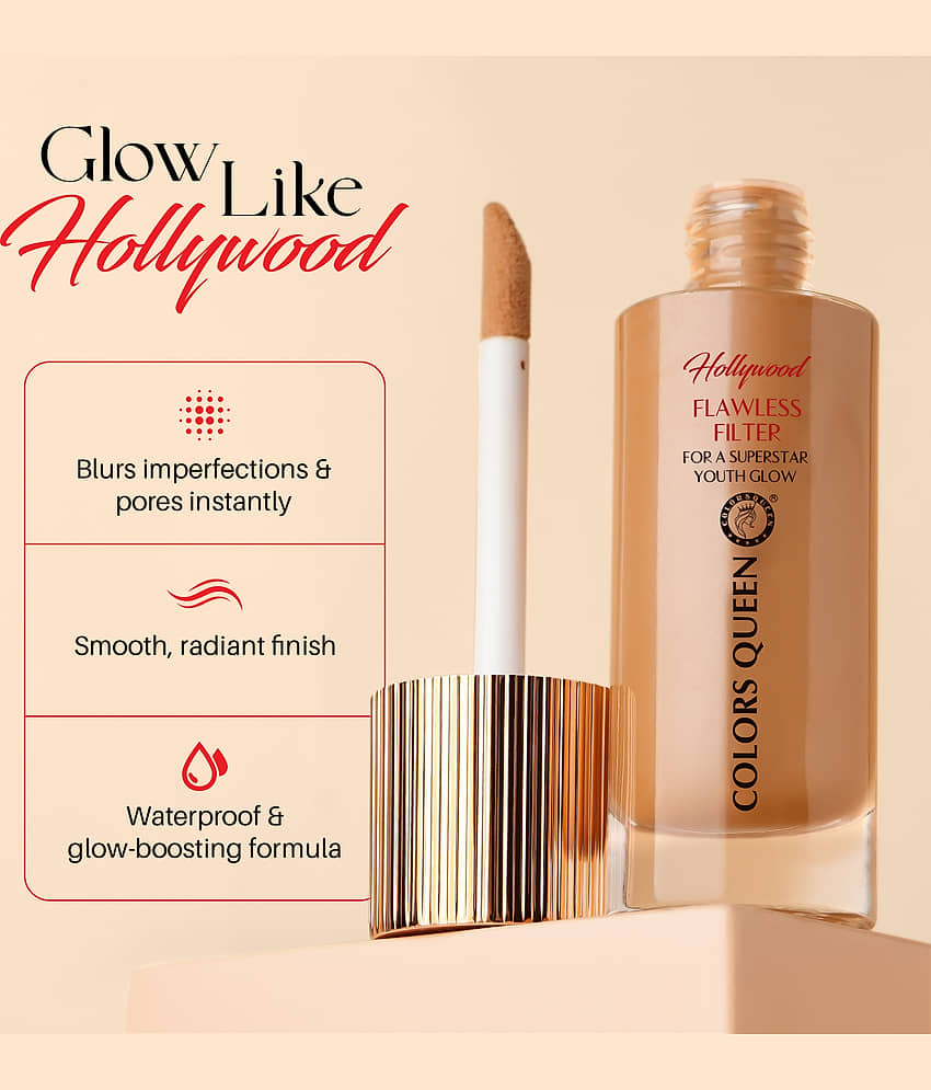 Colors Queen Dewy Liquid For All Skin Types Skin Ivory Foundation Pack of 1 view 2