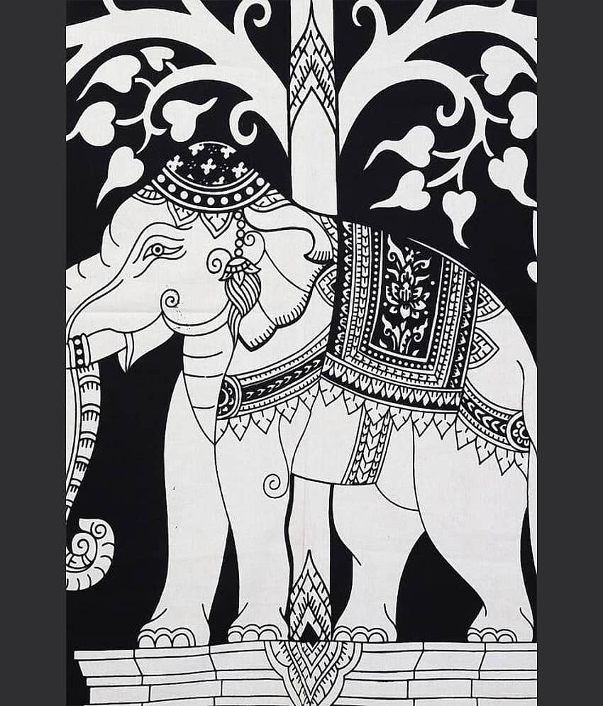 Bombay Spreads Cotton King Bedsheet ( Black ) view 2