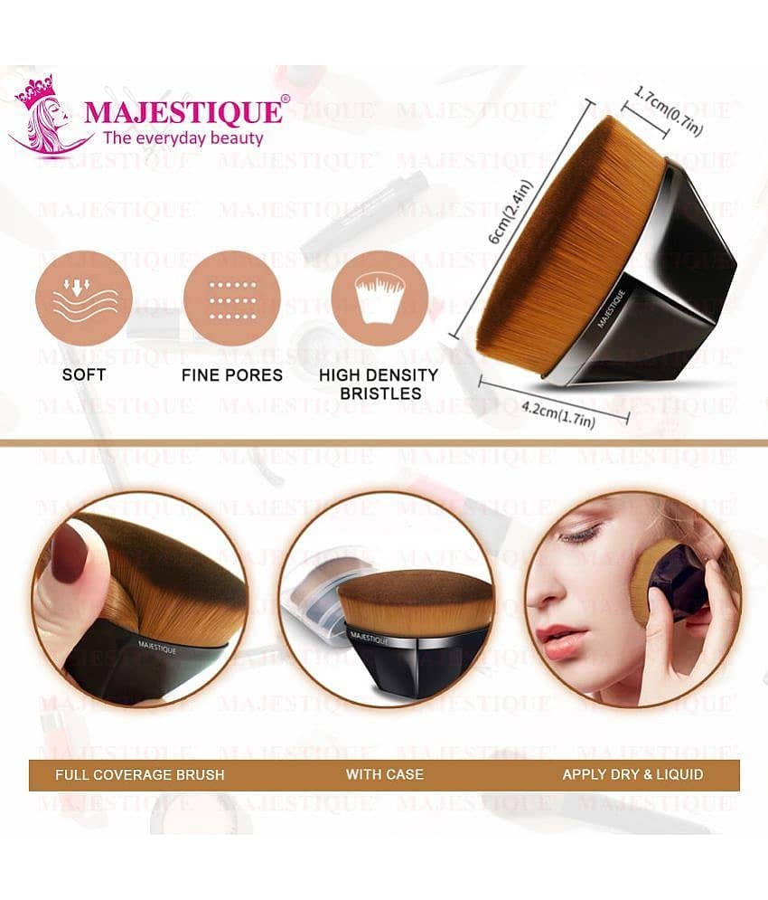 Majestique Magic Foundation Brush for Makeup, Compact Brush with Protective Case view 2