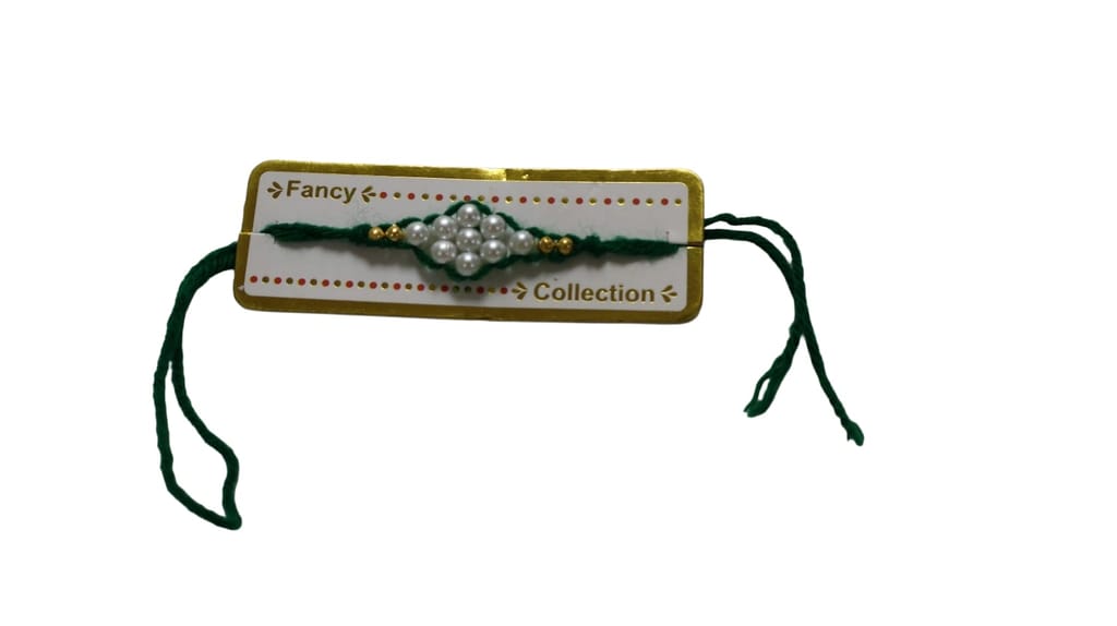 Fancy Pearl Rakhi for Brother Set of 2 view 2