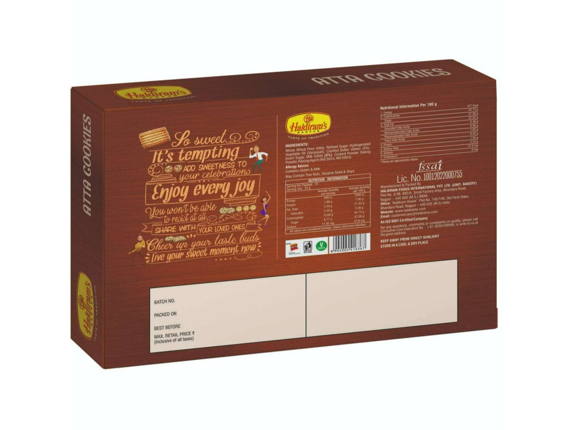 Haldiram's Nagpur Atta Cookies - 250 gm view 2