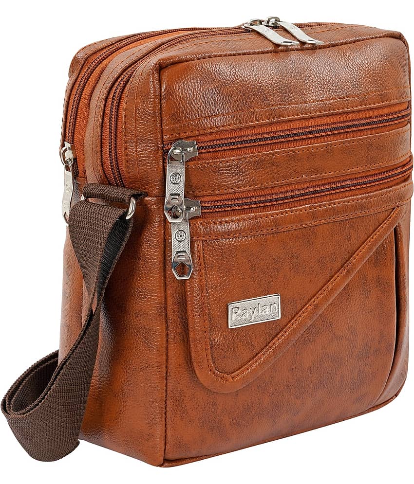 Raylan Tan Solid Messenger Bag