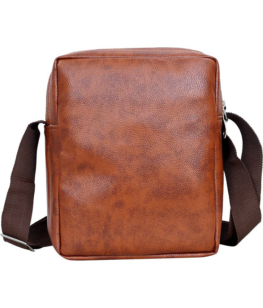 Raylan Tan Solid Messenger Bag view 2