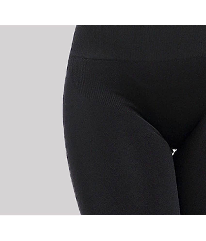 Tkeshto - Black Cotton Women's Trimming Tights ( Pack of 1 ) view 2