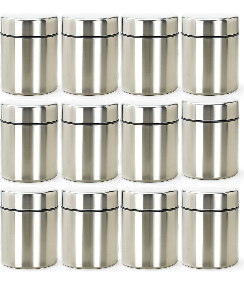 STEEPLE Steel Silver Spice Container ( Set of 12 )
