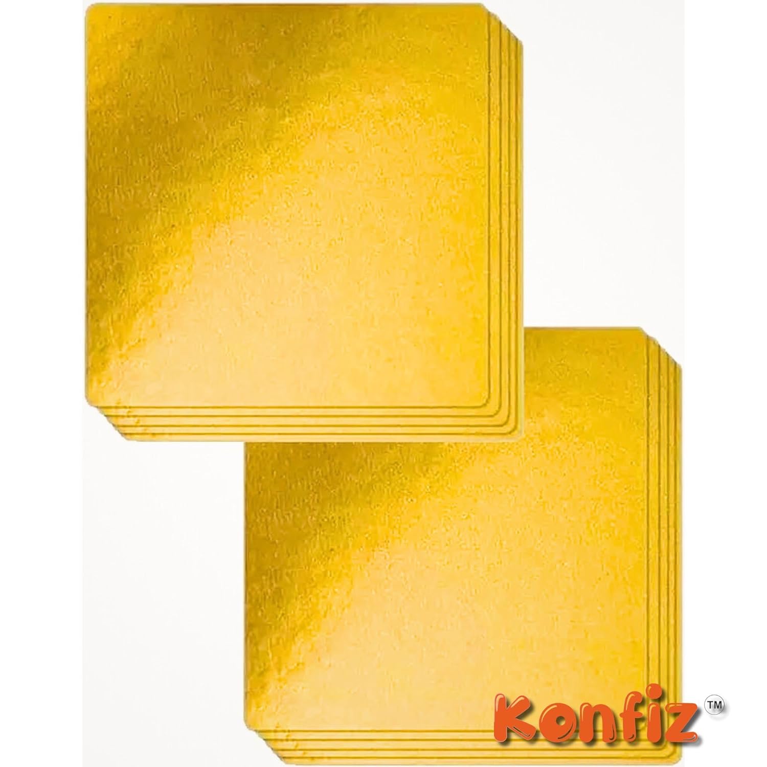 Cardboard Square Cake Base Gold/Plain Base, 8 Inch (20 Pcs) view 2