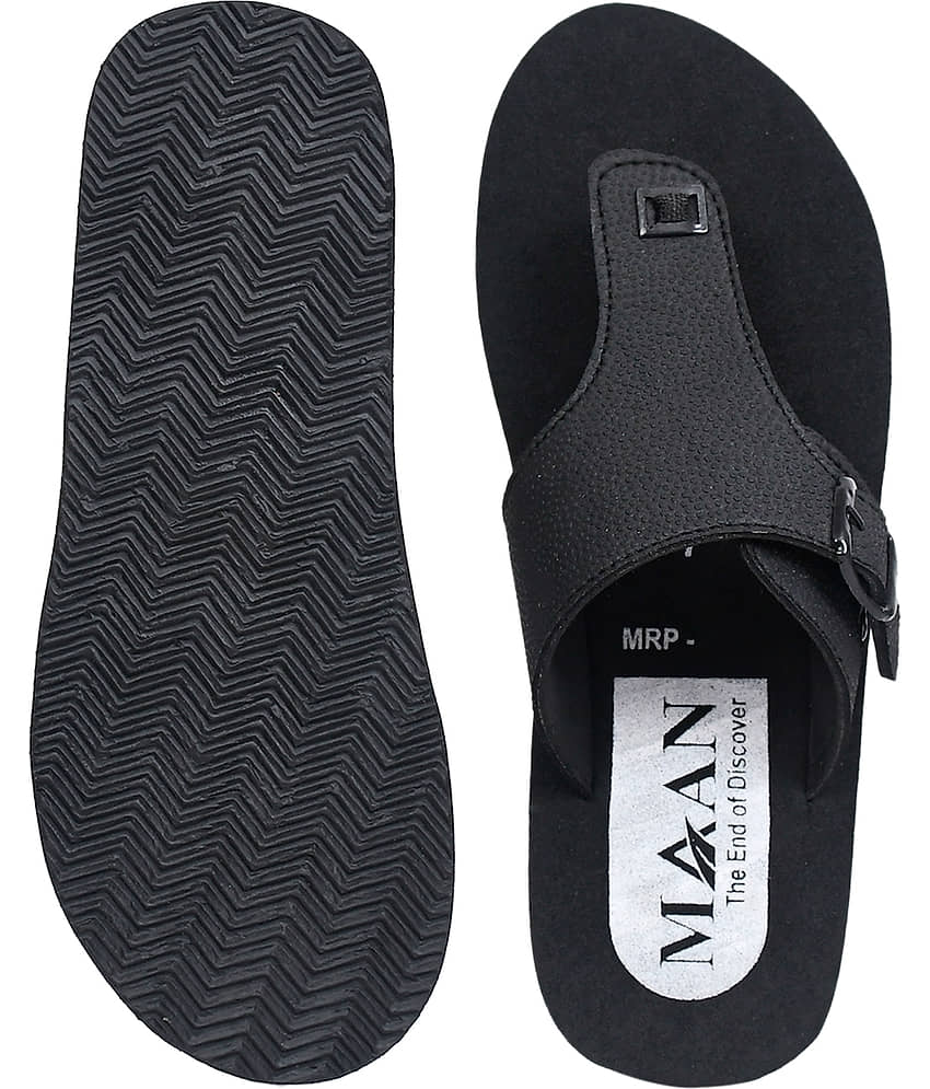 MAAN Black Men's Thong Flip Flop view 2