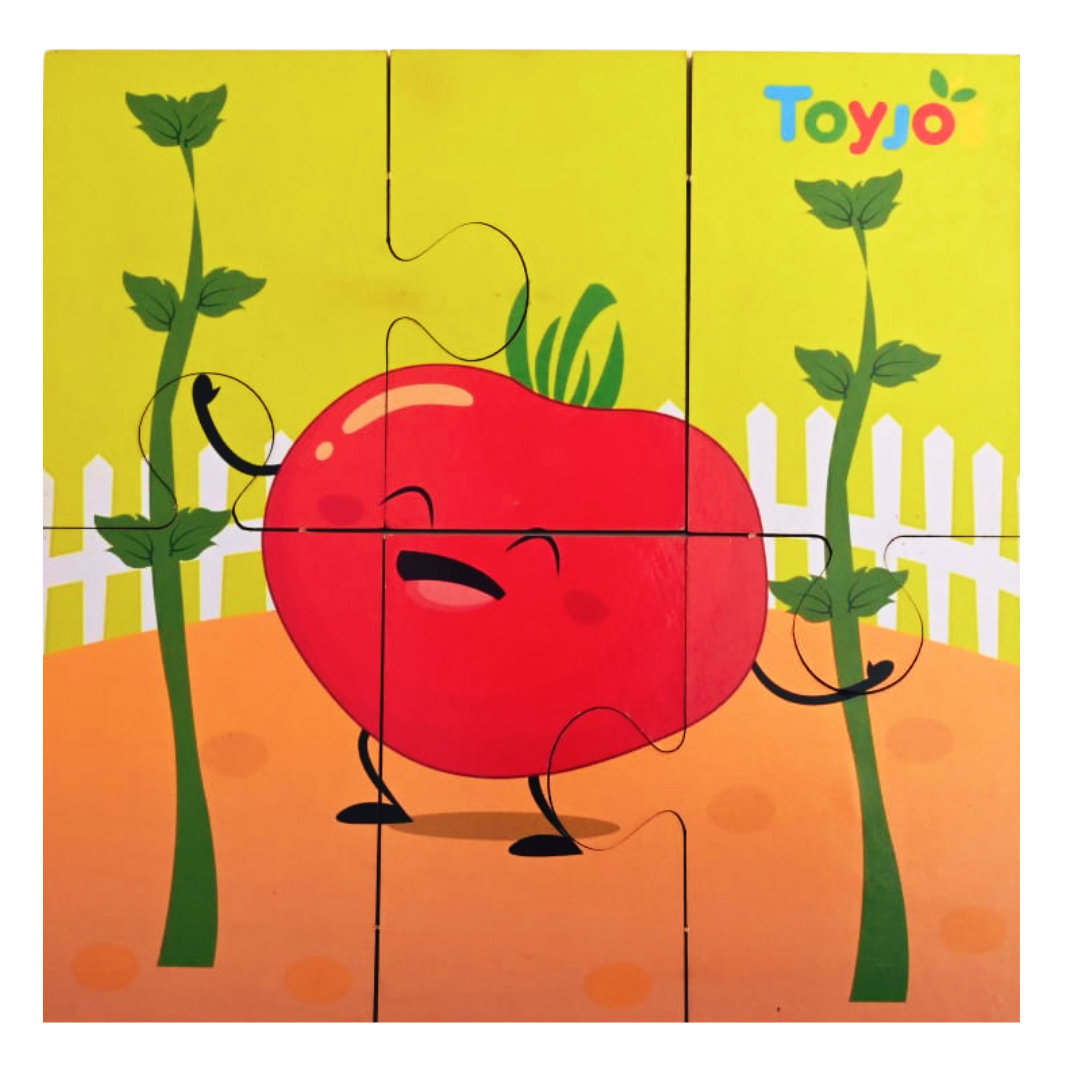 Toyjos Vegetable Theme Wooden Puzzle Set | 2-5 Years Children Educational Jigsaw Puzzle Toy | Early Learning Cognitive Skill Development Jigsaw Game Toy Birthday Gift for Boys, Girls (Set of 3, 20 Pc) view 2