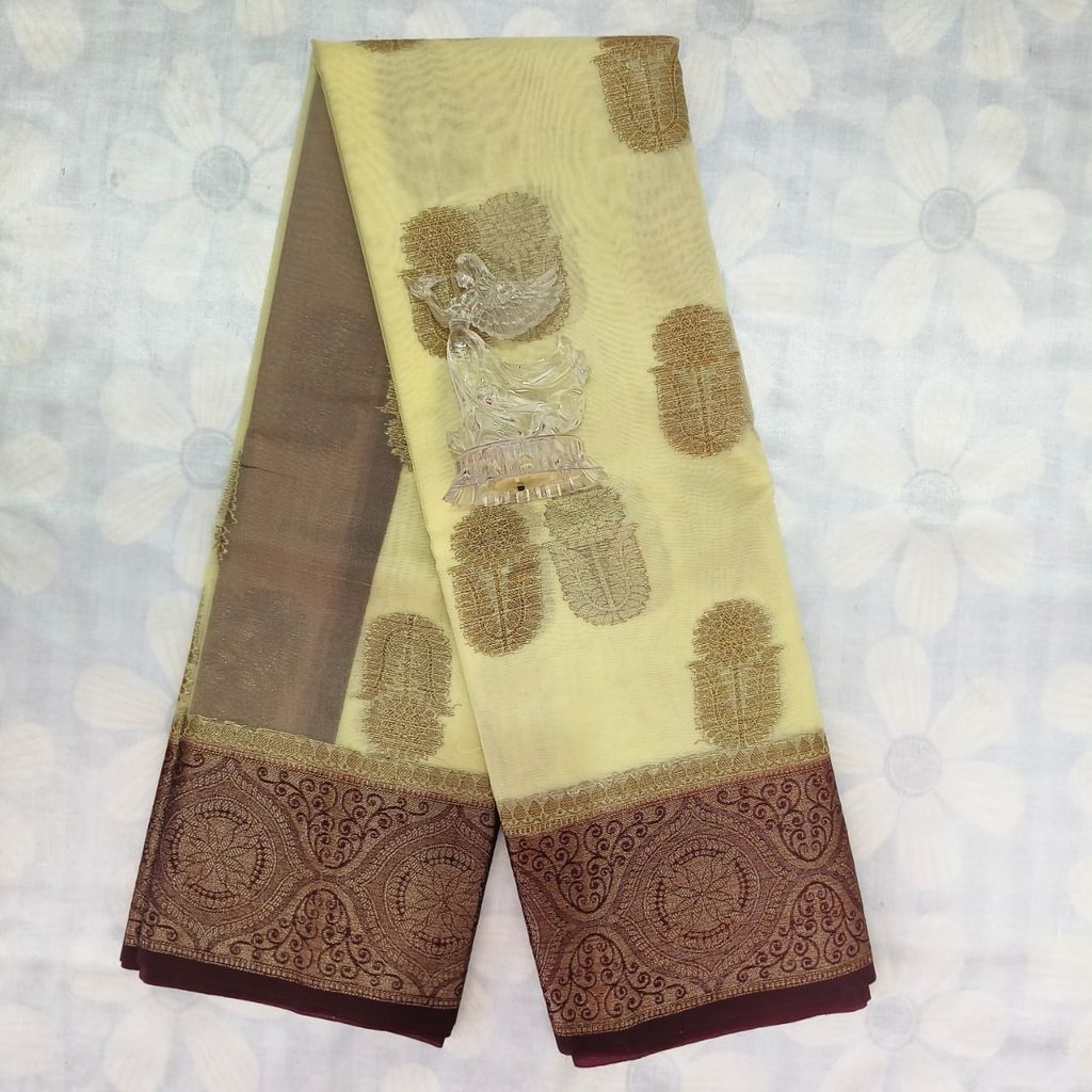 Silk Cotton Saree with Blouse view 2