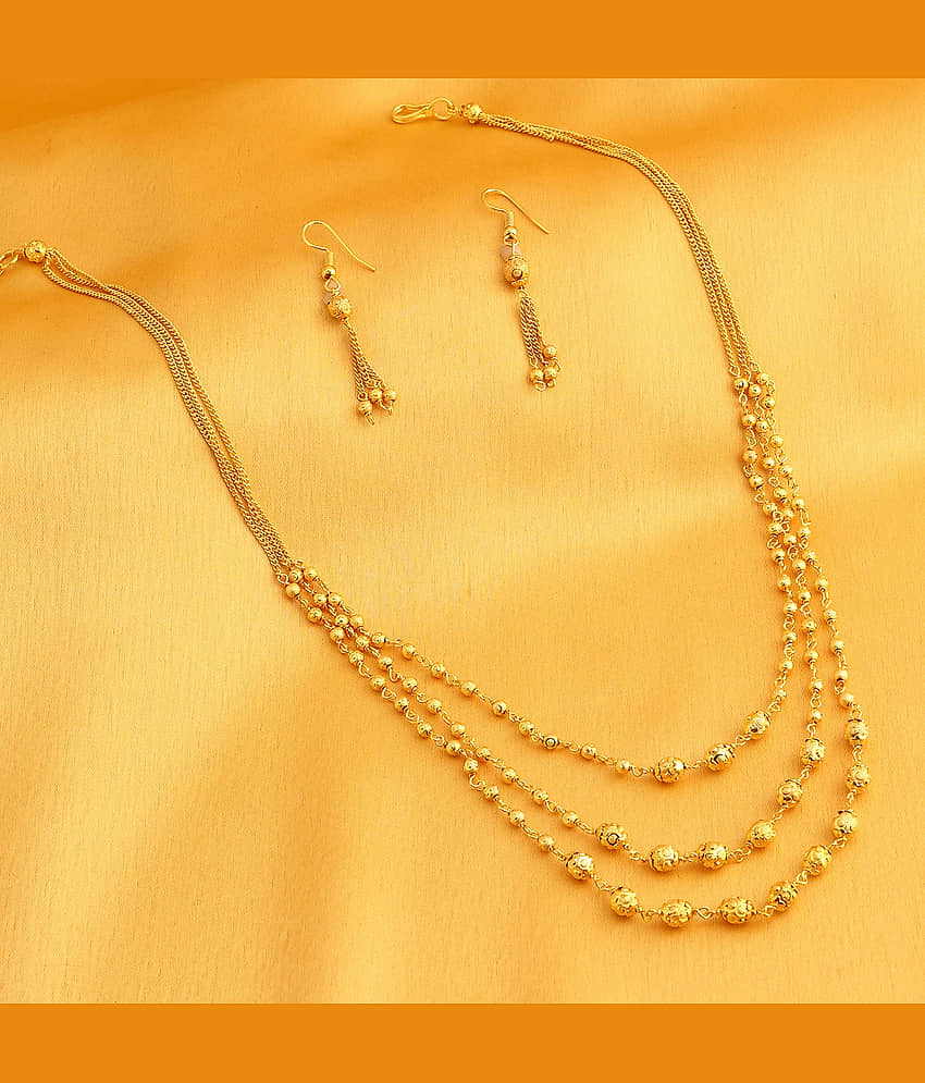 Sukkhi - Gold Alloy Necklace Set ( Pack of 1 ) view 2