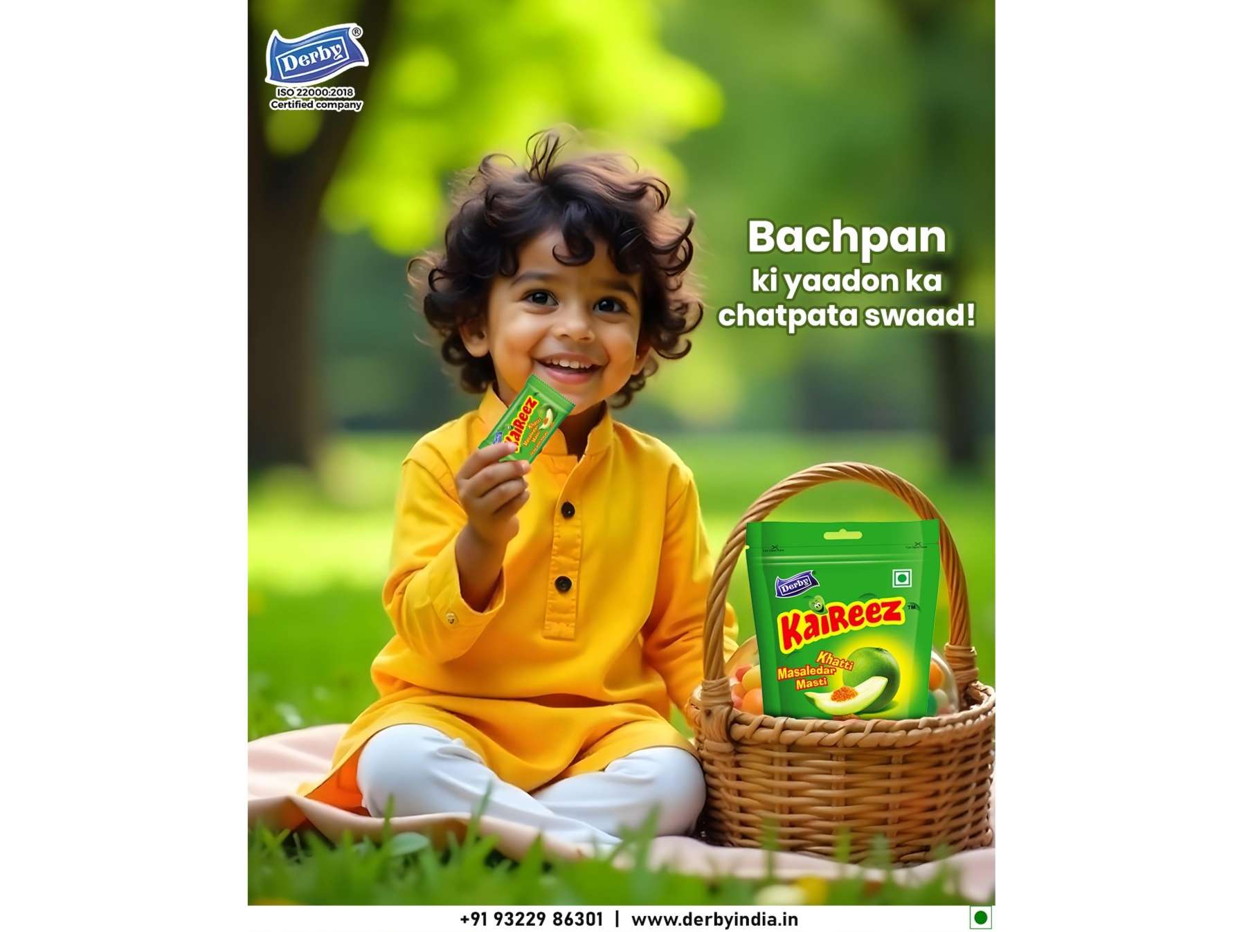 Derby Kaireez Kacha Aam Flavored Candy - Pack Of 1, 50 Pcs, Birthday Party, Return Gift to your Friends & Family, Swad Jo Rishton Me Mithas Laye. view 2