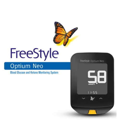 Freestyle Optium Neo Blood Glucose and Ketone Monitoring System with Trend Indicators and Insulin Dose Guide view 2