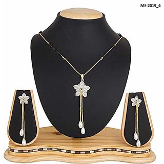 Hetprit Brass Gold Plated Beautiful Pendent Set For Women view 2