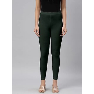 SHE PURE LUXURY WEAR Ankle Length Ethnic Wear Legging (Dark Green, Solid) view 2