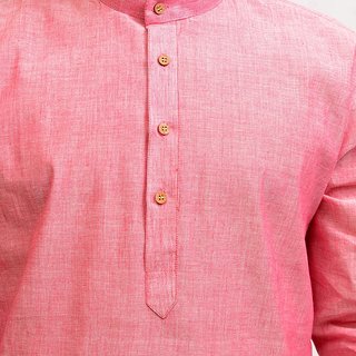 Porwal Pink color Cotton Kurta Pyjama Porwal925 KD/32 view 2
