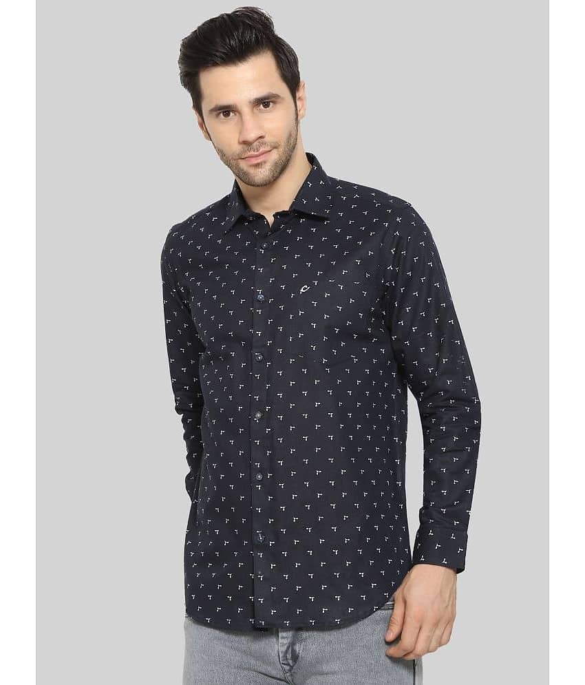 Comey 100% Cotton Slim Fit Printed Full Sleeves Men's Casual Shirt - Black ( Pack of 1 ) view 2