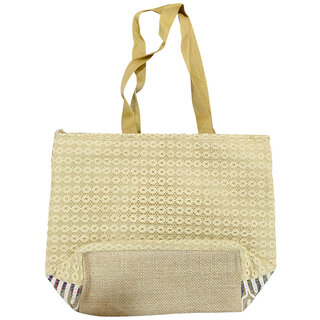 Ethnic shantiniketan cotton tote bag styliosh and eco friendly Waterproof Sling Bag (White, 7.5 L) view 2