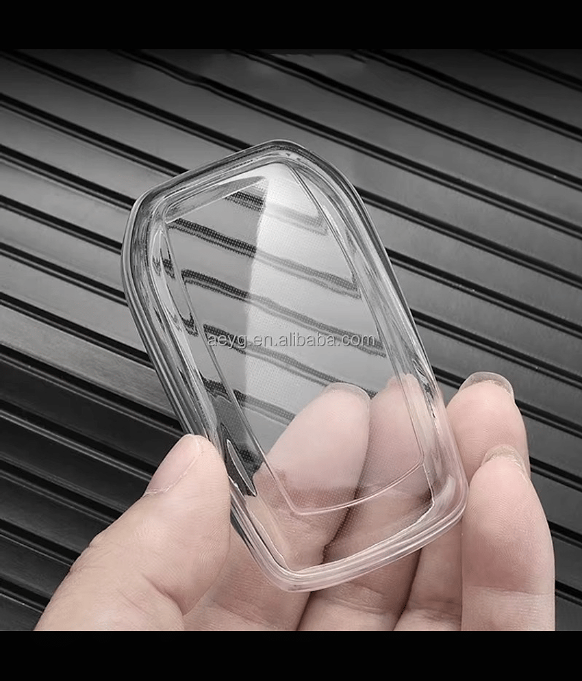 SPINFO® Clear TPU Key Cover and Keychain Compatible for Toyota Fortuner | Hilux | Innova Crysta | Fortuner Legender | Innova HyCross | Land Cruiser Smart Key view 2