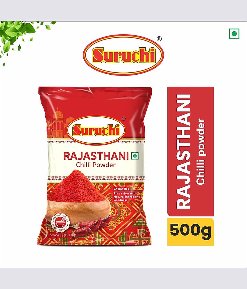 SURUCHI Rajasthani Chilli Powder 500g Each, Red Chilly (Lal Mirchi) Powder - Masala 500 gm Pack of 3 view 2