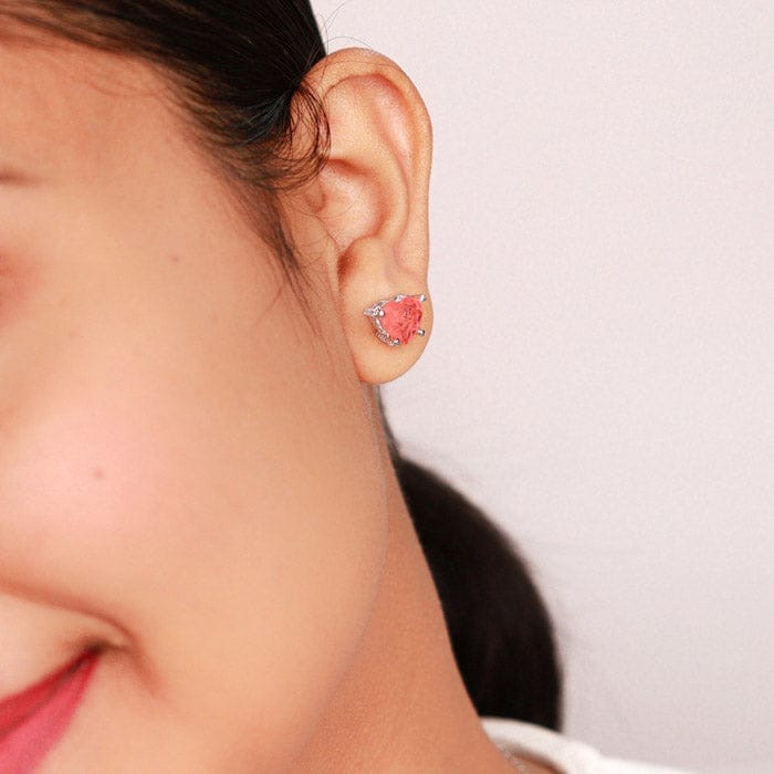 Silver Peachy Vibe Earrings view 2