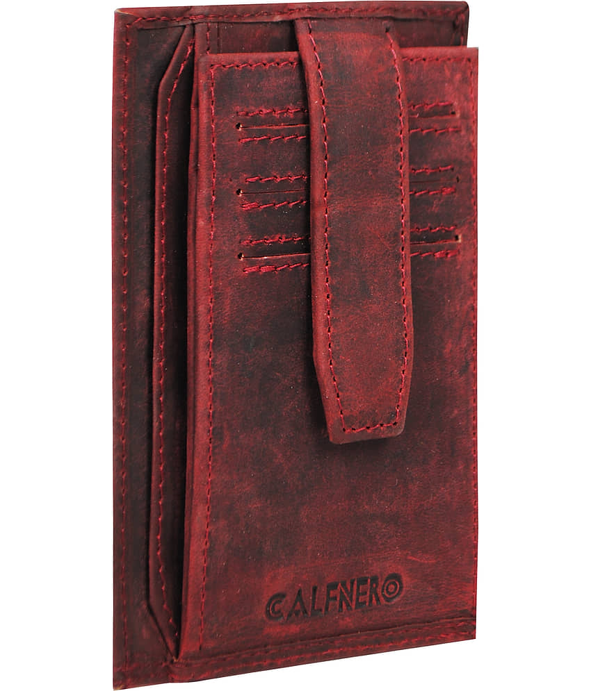 Calfnero Genuine Leather Card Case wallet view 2