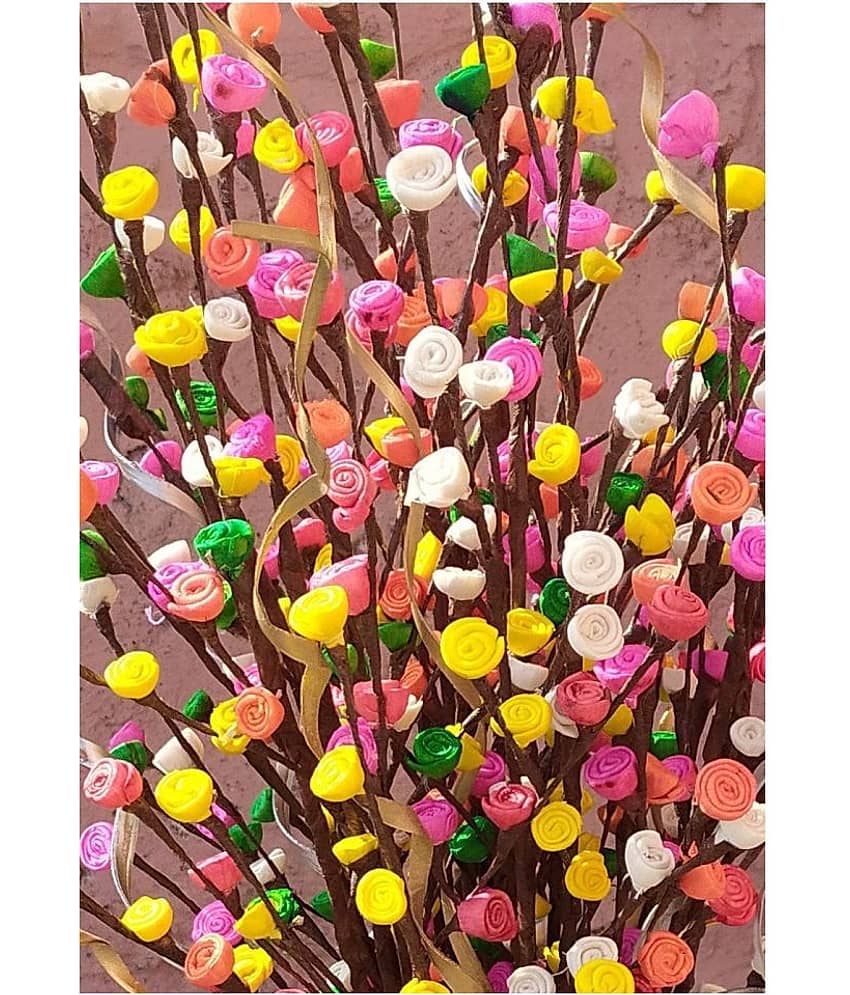 Fab n Style Rose Multicolour Artificial Flowers Bunch - Pack of 1 view 2