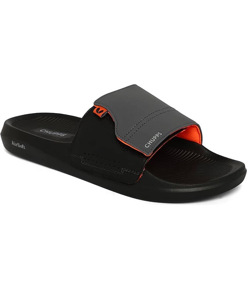 CHUPPS Dark Grey Men's Slide Flip Flop view 2