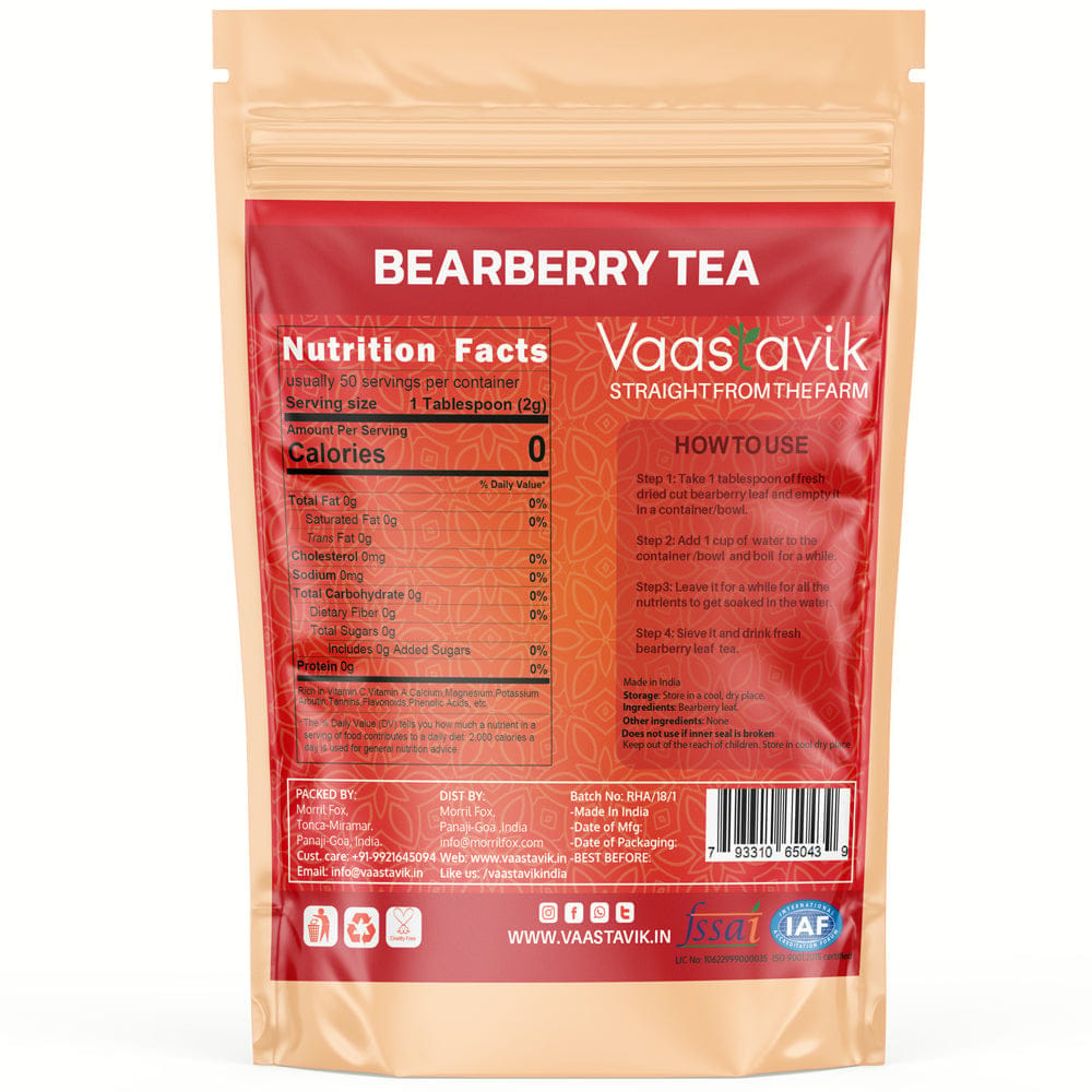 Vaastavik Pure Bearberry Leaf Tea 100gm view 2